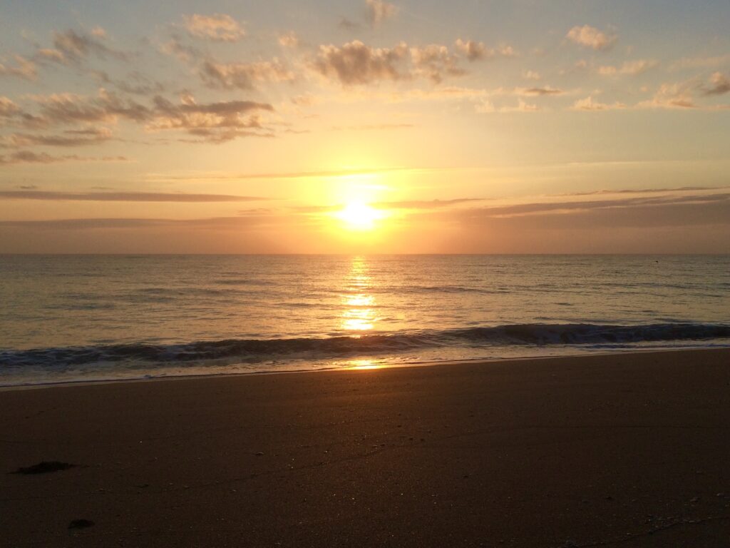 Sunrise on the beach.